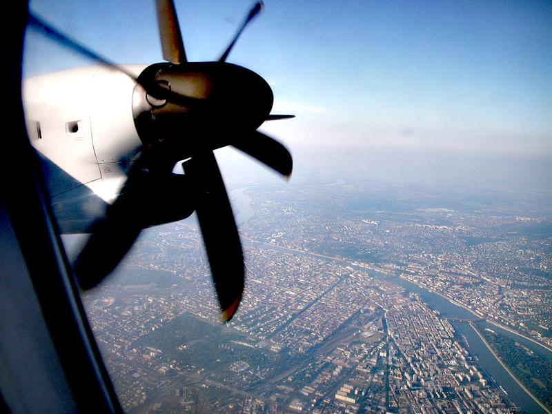 Illustration for article titled Fly the retro skies over Budapest in a turboprop with 1960s livery